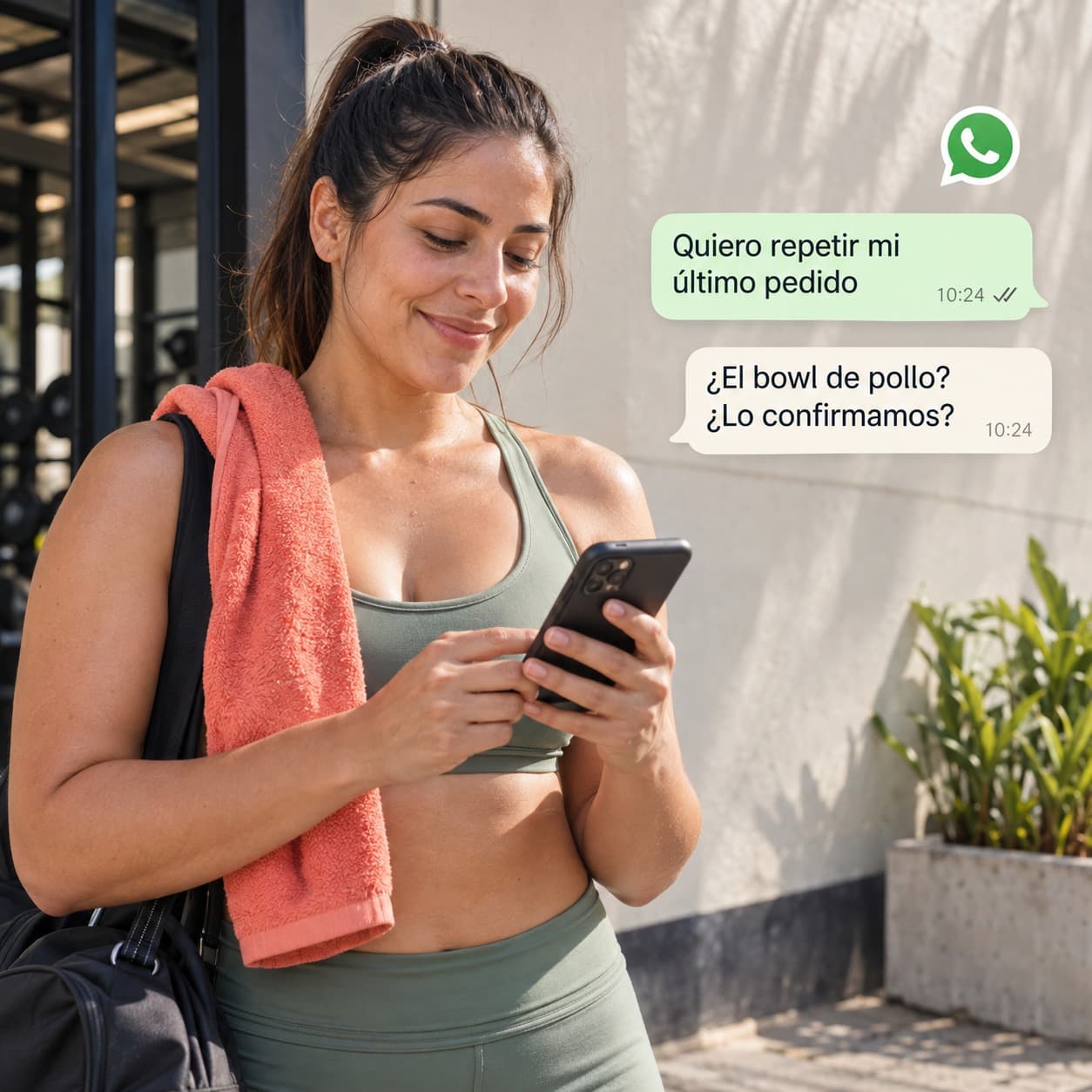 Clienta repitiendo su pedido desde WhatsApp